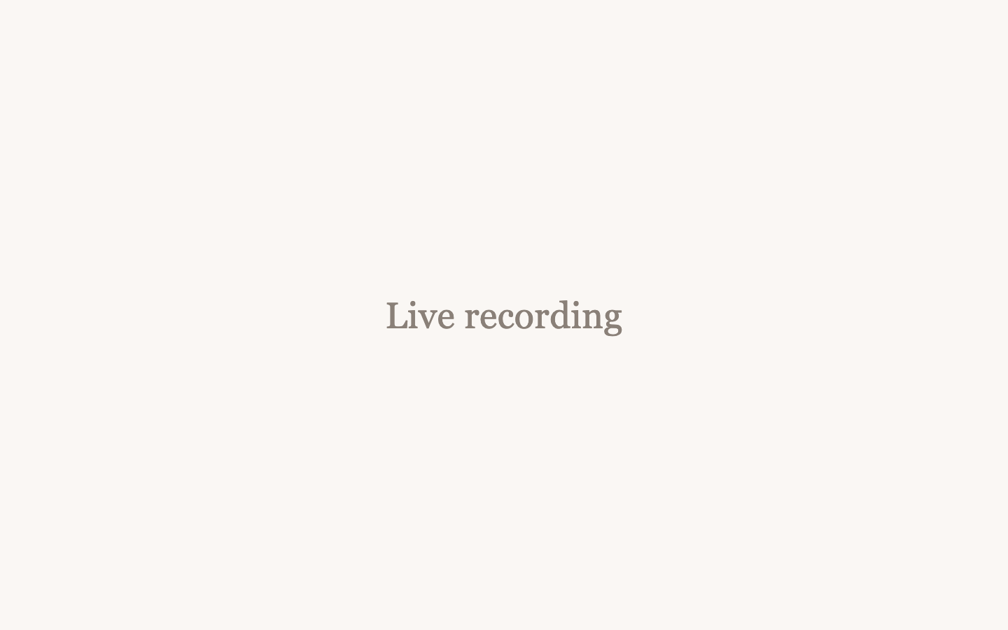 Live recording